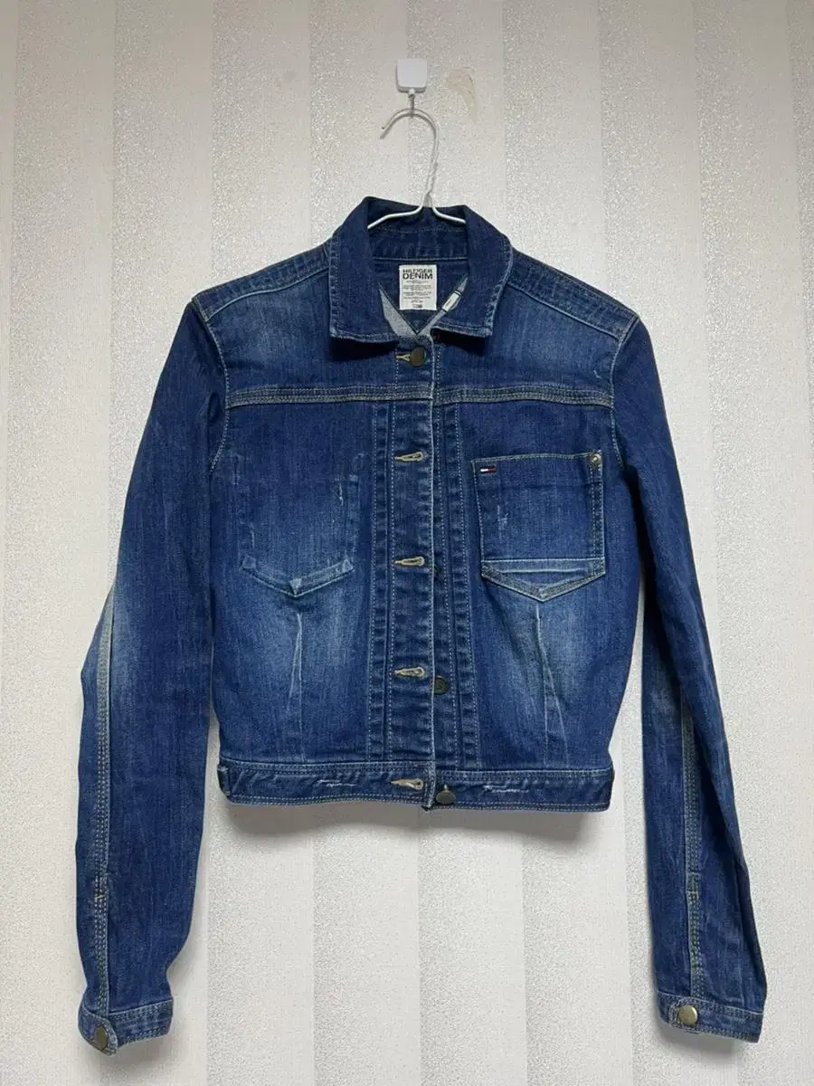 Tommy Hilfiger Denim Cropped Jacket S Blue