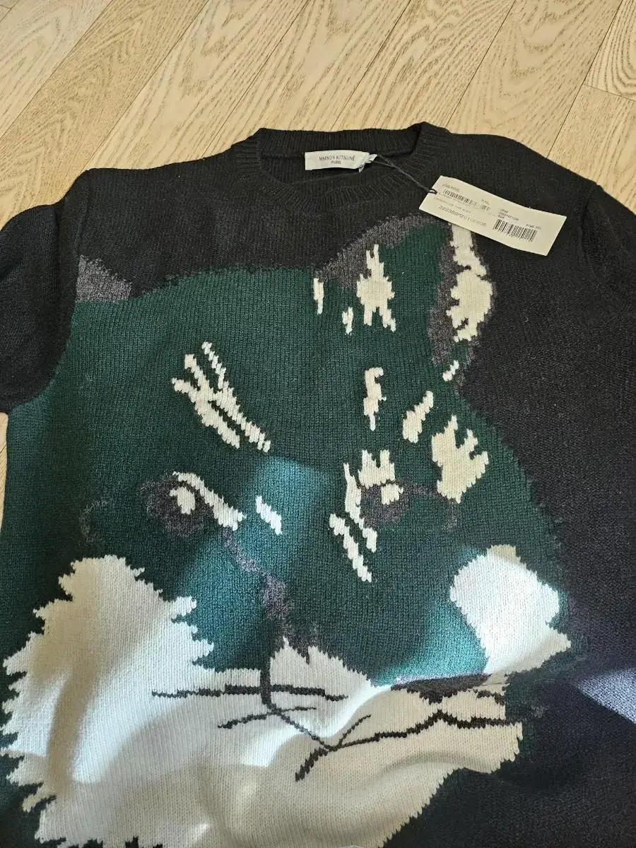 Maison Kitsune Navy Big Foxhead Knit XXL