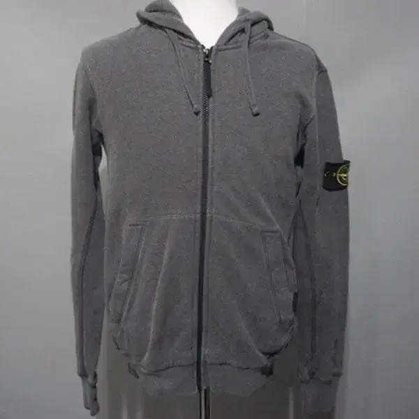 M8789 - Stone Island Men's Size 95 Grey Brushed Hoodie Zip Up (Genuine)