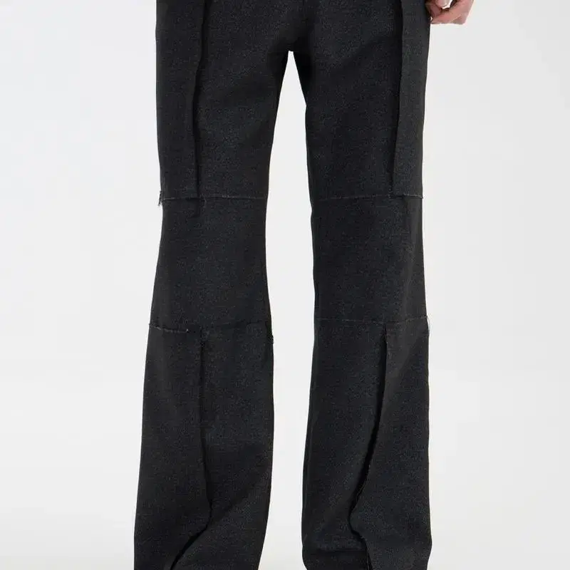 Cut-Off Flared Pants Charcoal Grey L