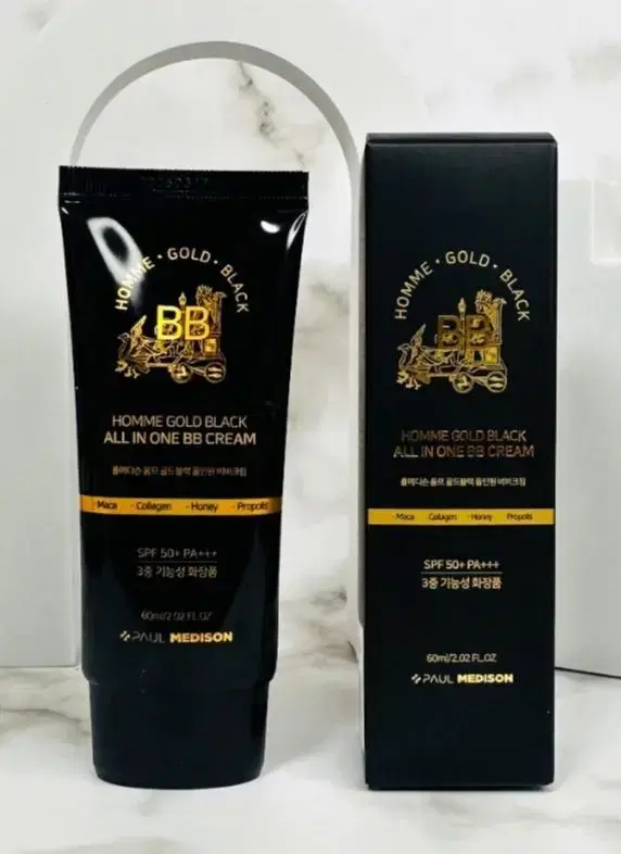 폴메디슨(새상품)옴므 골드블랙 올인원 비비크림 60ml