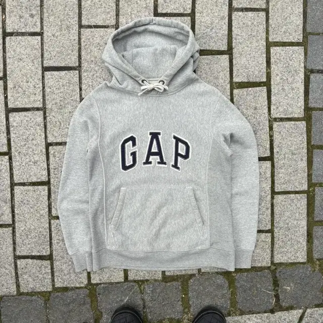 90-00s Old GAP 스펠아웃 리버스위브 후드티