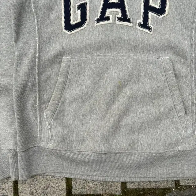 90-00s Old GAP 스펠아웃 리버스위브 후드티