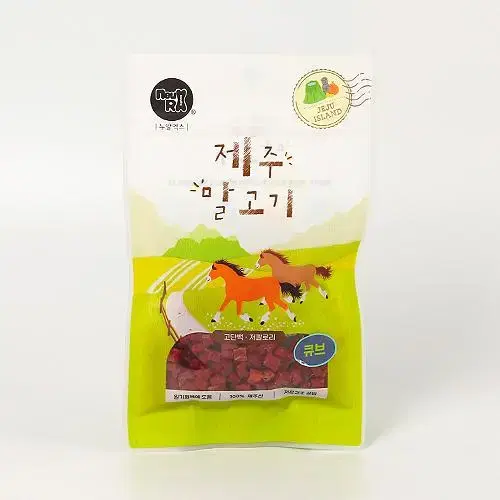 뉴알엑스 제주 말고기 스틱 큐브 60g 강아지 간식 제주산 말고기