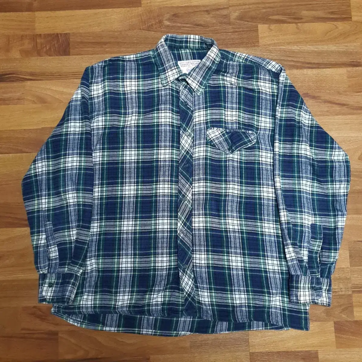 [L/105]90s vintage Mondial wool overfit check shirt