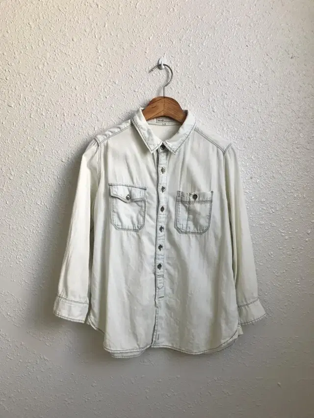 Earth music&ecology denim shirts(S)