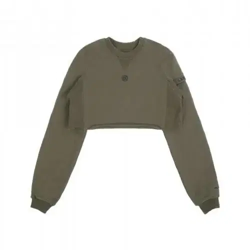 배드블러드 The Crop Sweatshirt - Military  s