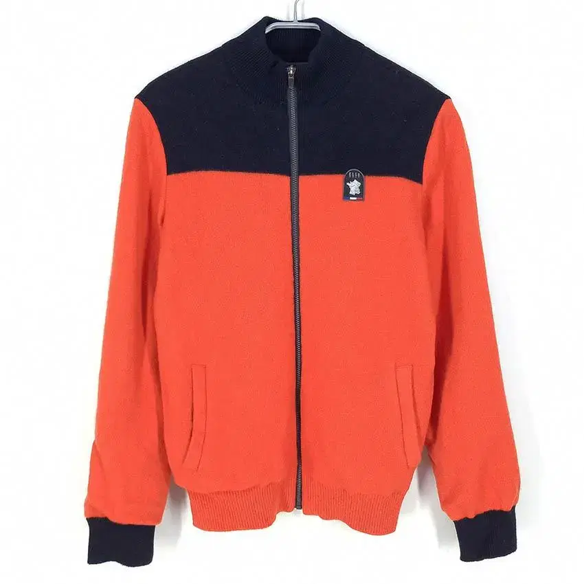 L'Elle Golf Men's Colorblocked Windproof Knit Zip Jacket Orange95 (HU28424)