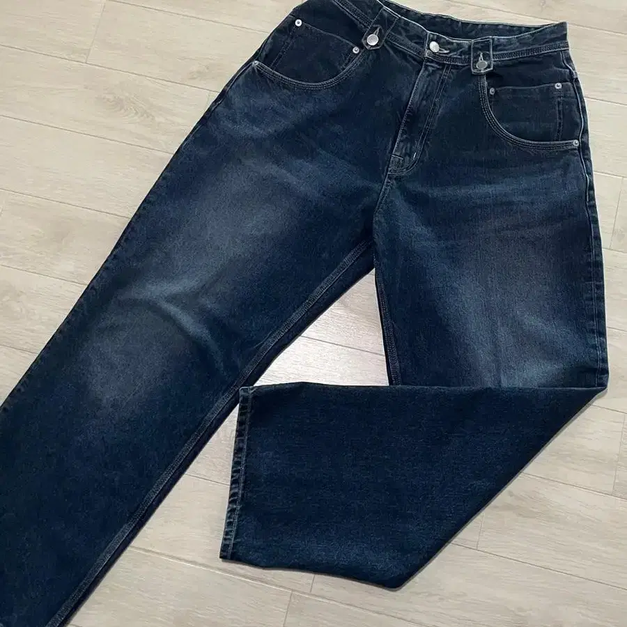 노운 wide deep pocket denim pants (blue)