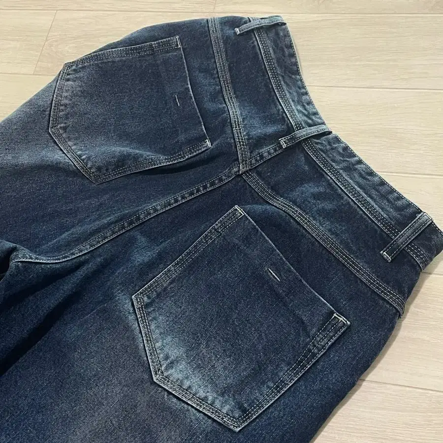 노운 wide deep pocket denim pants (blue)