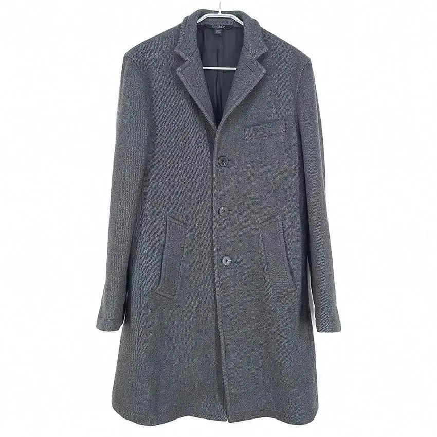 DK&Y Men's Wool Blend Wool Coat Gray (HU28435)