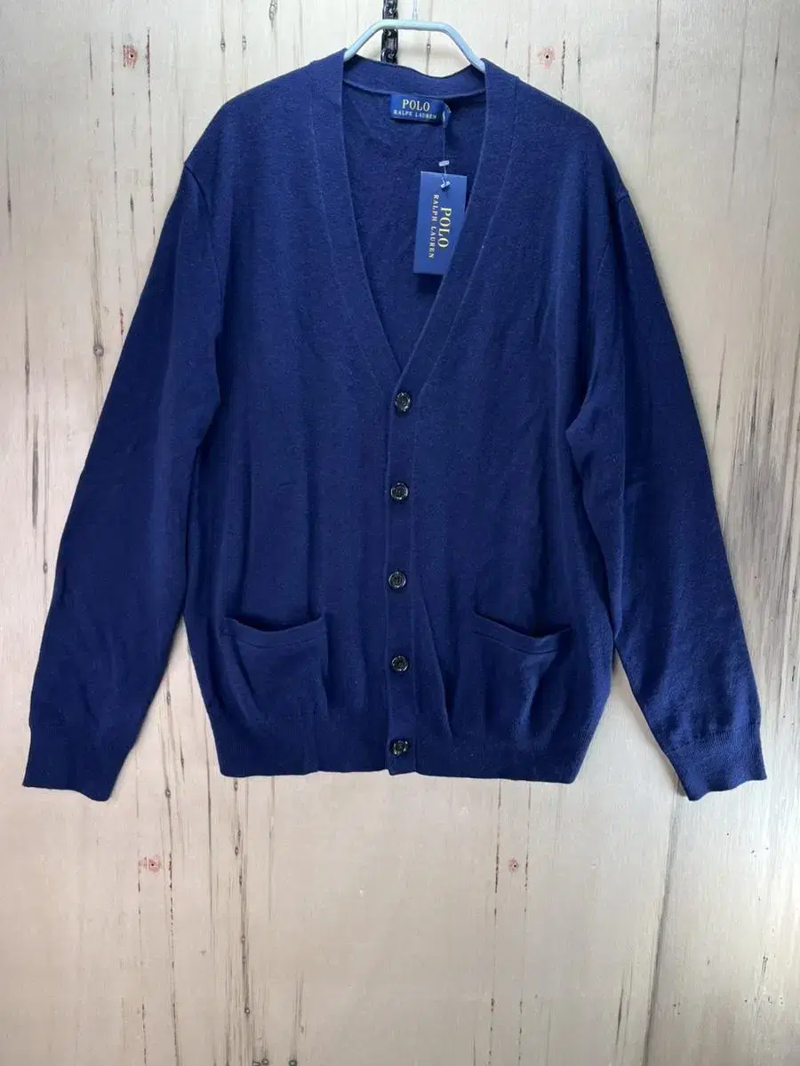 (L) Polo Ralph Lauren Knitted Cardigan in Navy