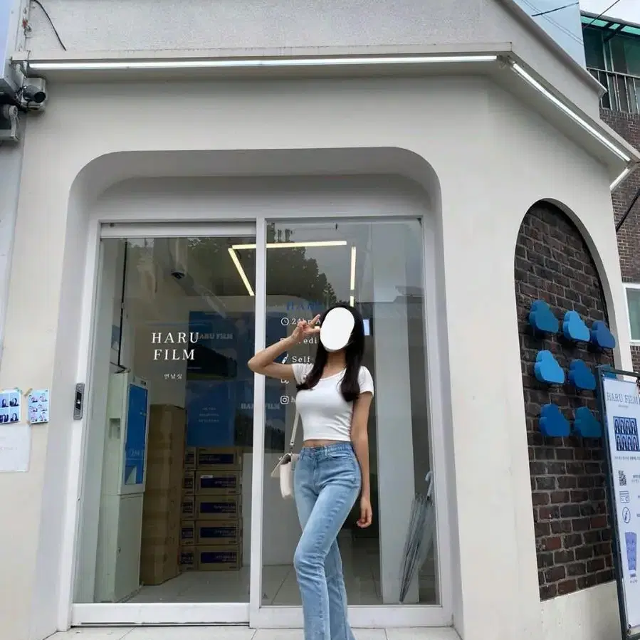 유니콩 자체제작 흰티 기본티 반팔티 크롭 티셔츠 데일리 데이트 카페 흰청