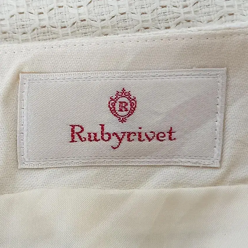 Rubyrivet 블랙배색 포켓 트위드 미디스커트 크림36(HU20893