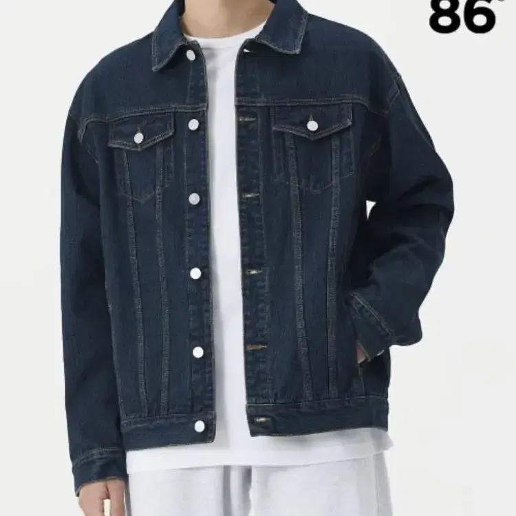 86로드 청자켓 M /2724 Washing denim jacket (B