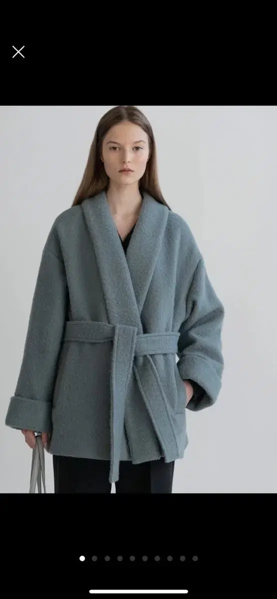 문달 겨울코트 (moondal/ Shawl Half Coat in Sky