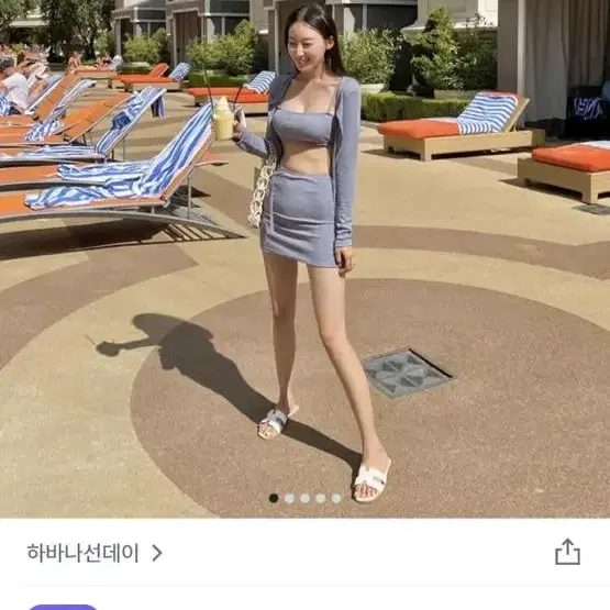 블루그레이 비키니 모노키니