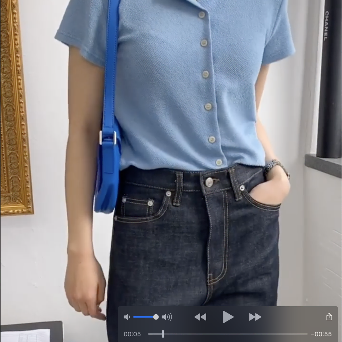 Matin Kim MINI BAG BLUE 미니백블루프릴가디건마뗑킴마틴킴