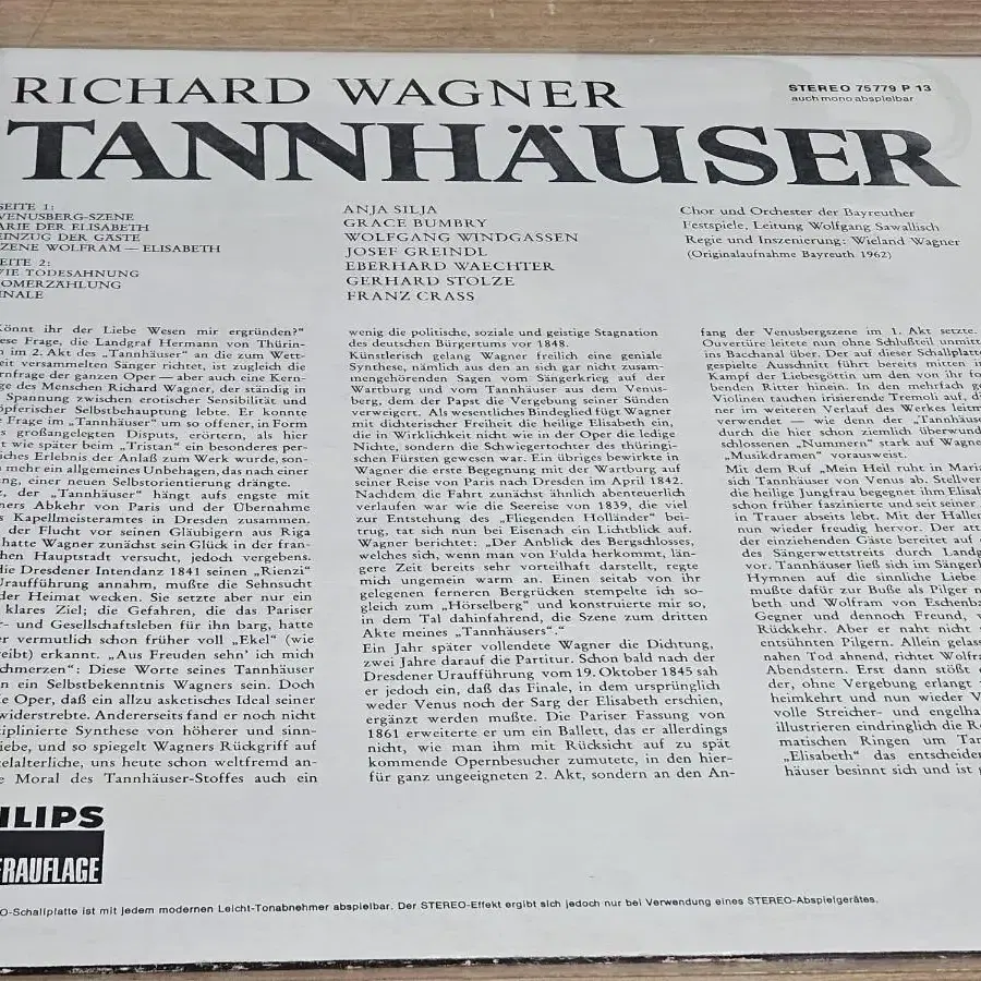 Wagner: Tannhauser (수입LP)