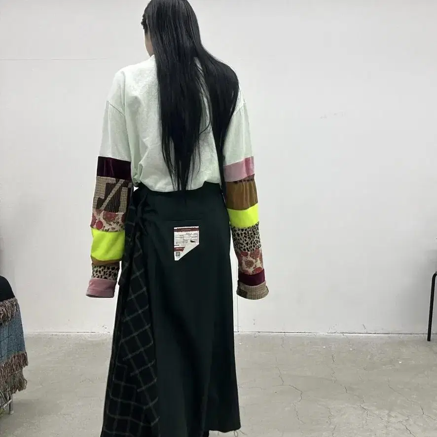 [미하라야스히로] layer combined skirt