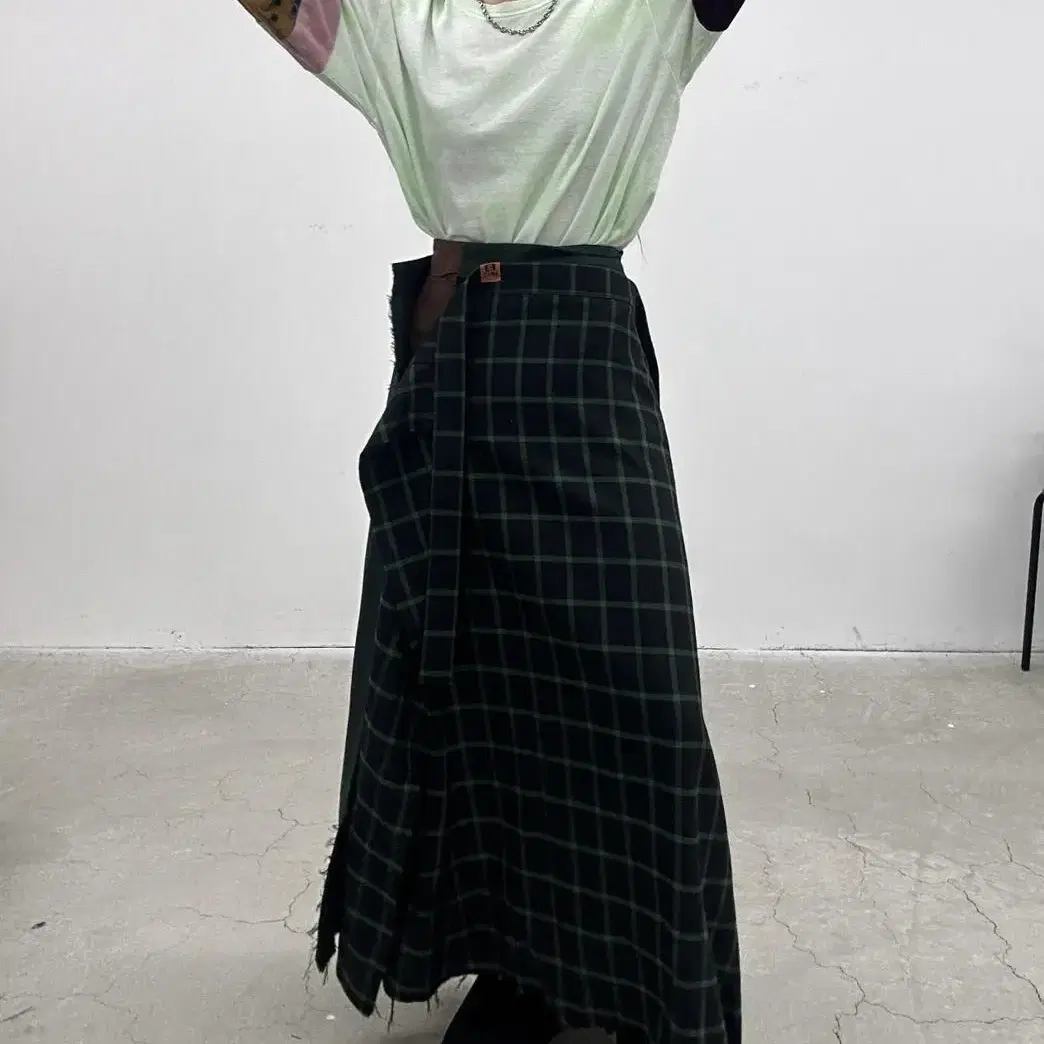 [미하라야스히로] layer combined skirt