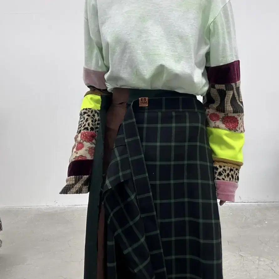 [미하라야스히로] layer combined skirt