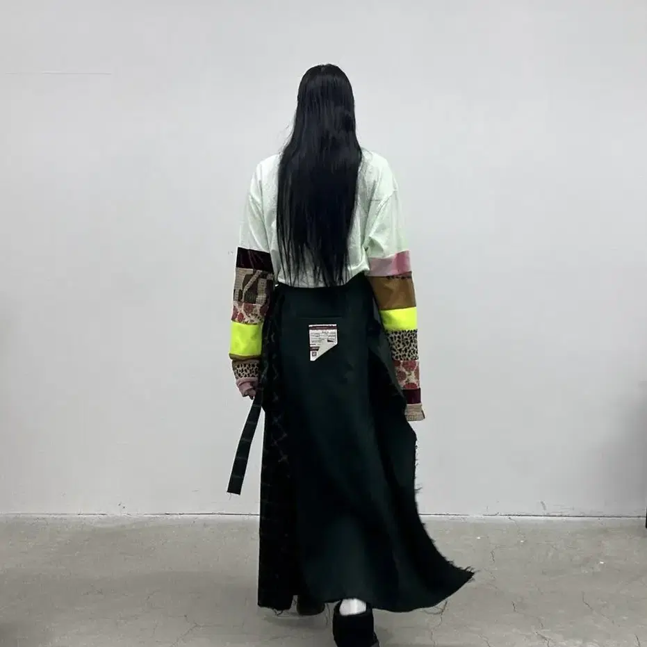 [미하라야스히로] layer combined skirt