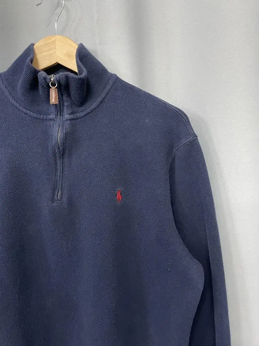 [L] Polo Ralph Lauren vintage navy vahn zip-up knit