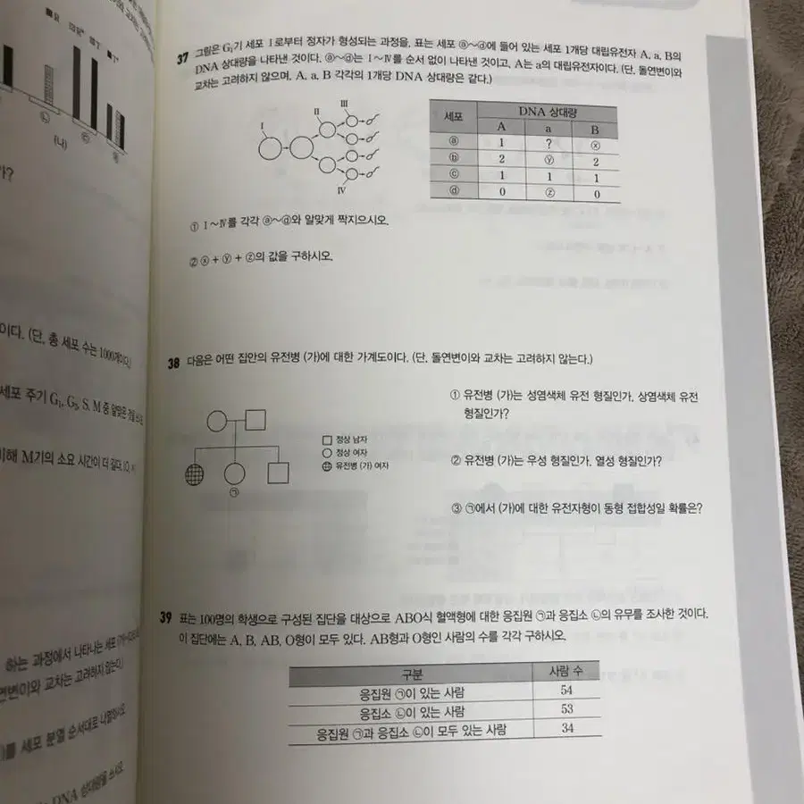 백호 생명과학 개념완성 숙제교재