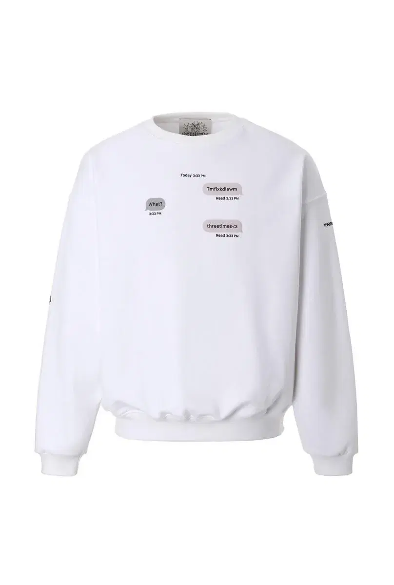 쓰리타임즈 맨투맨 chat sweatshirt M