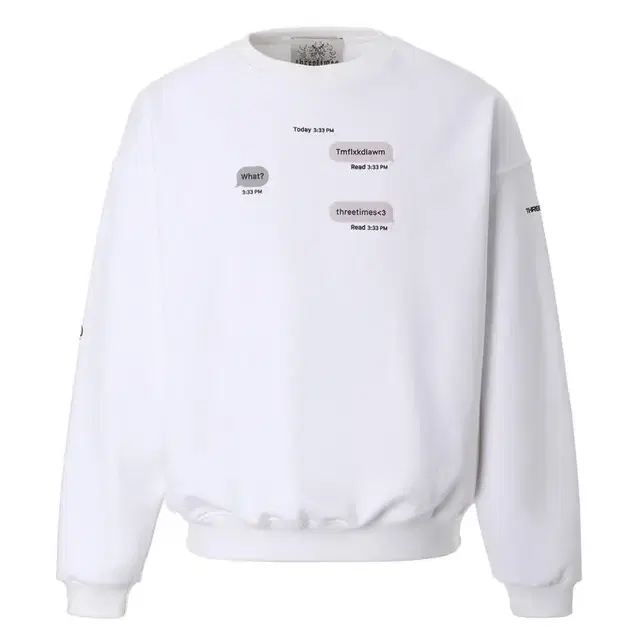 쓰리타임즈 맨투맨 chat sweatshirt M