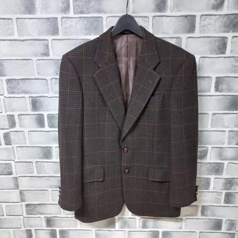 1-29/Dark Brown Cashmere Blend Jacket for Men