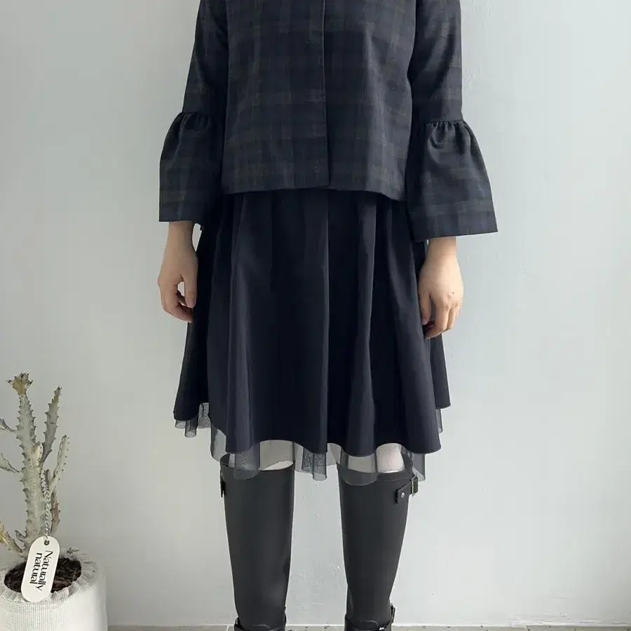 zara check frill jacket 자라 체크 프릴 자켓