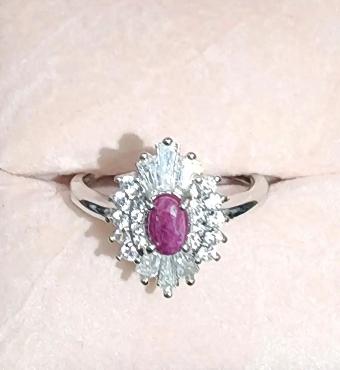 Bargain Brand New Natural Gemstone Ruby Vahn Silver Ring Adjustable Size