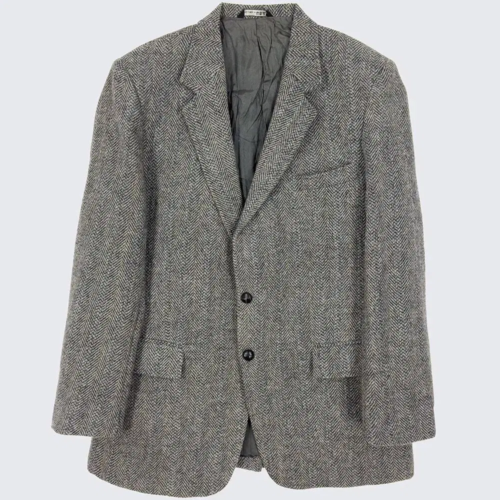 [men's 105] Harris tweed blazer jacket wool vintage (18999)