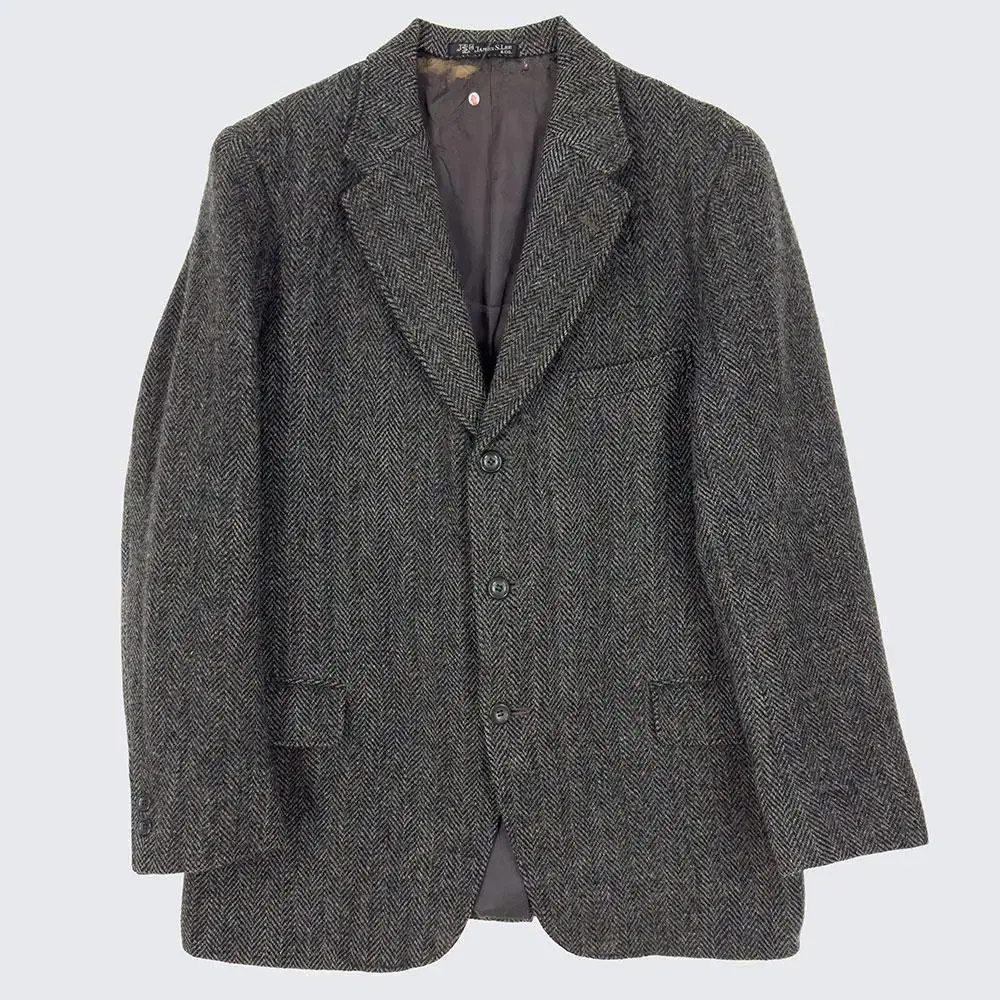 [men's 100] Harris tweed blazer jacket wool vintage (19000)