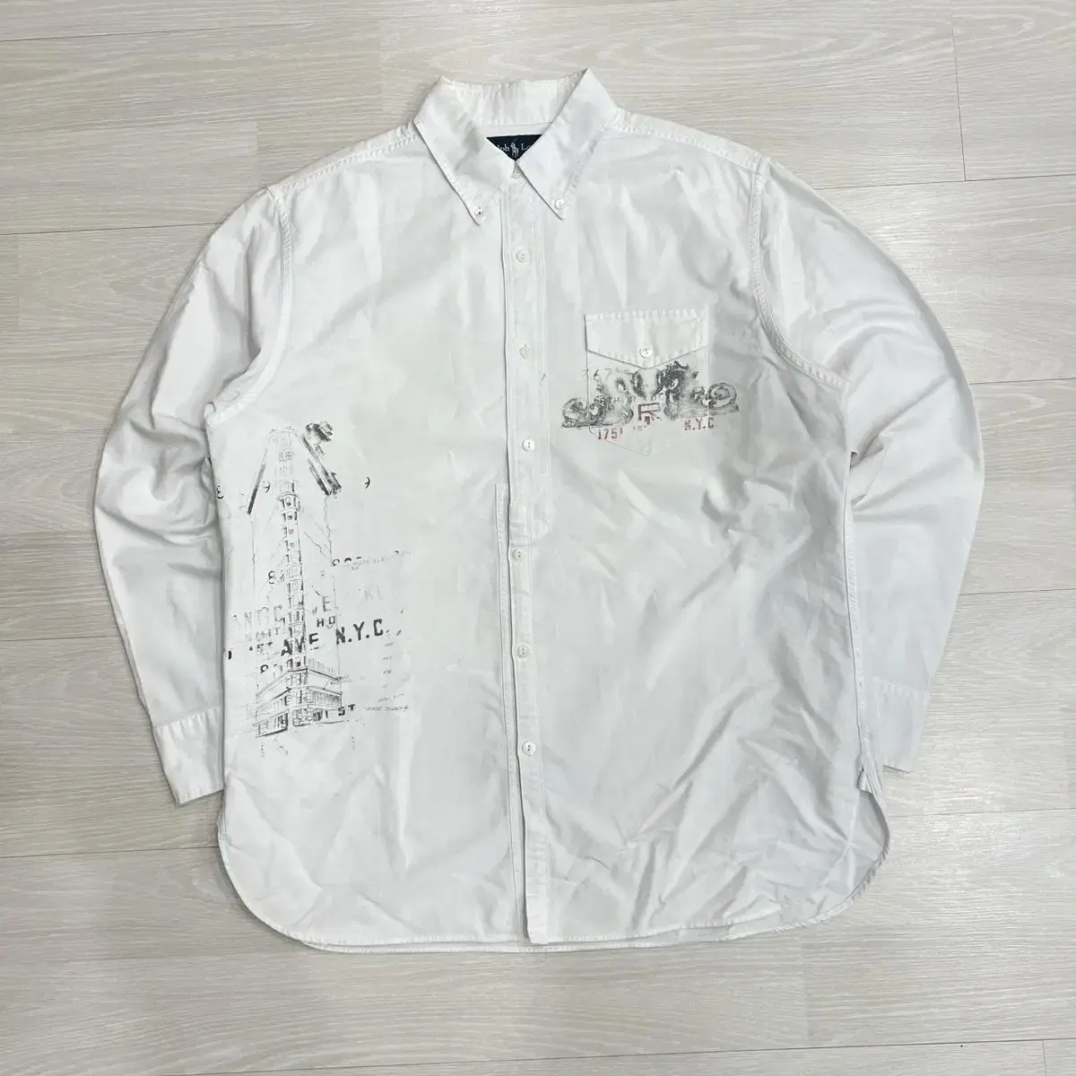 Polo Ralph Lauren White Shirt 100-105 about size L-XL