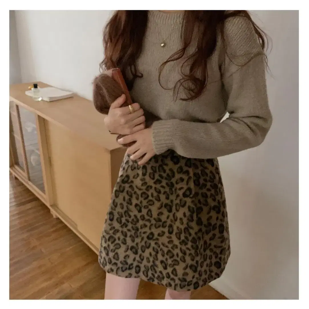 새상품) 코디세트 alex leopard skirts 레오파드 스커트(M