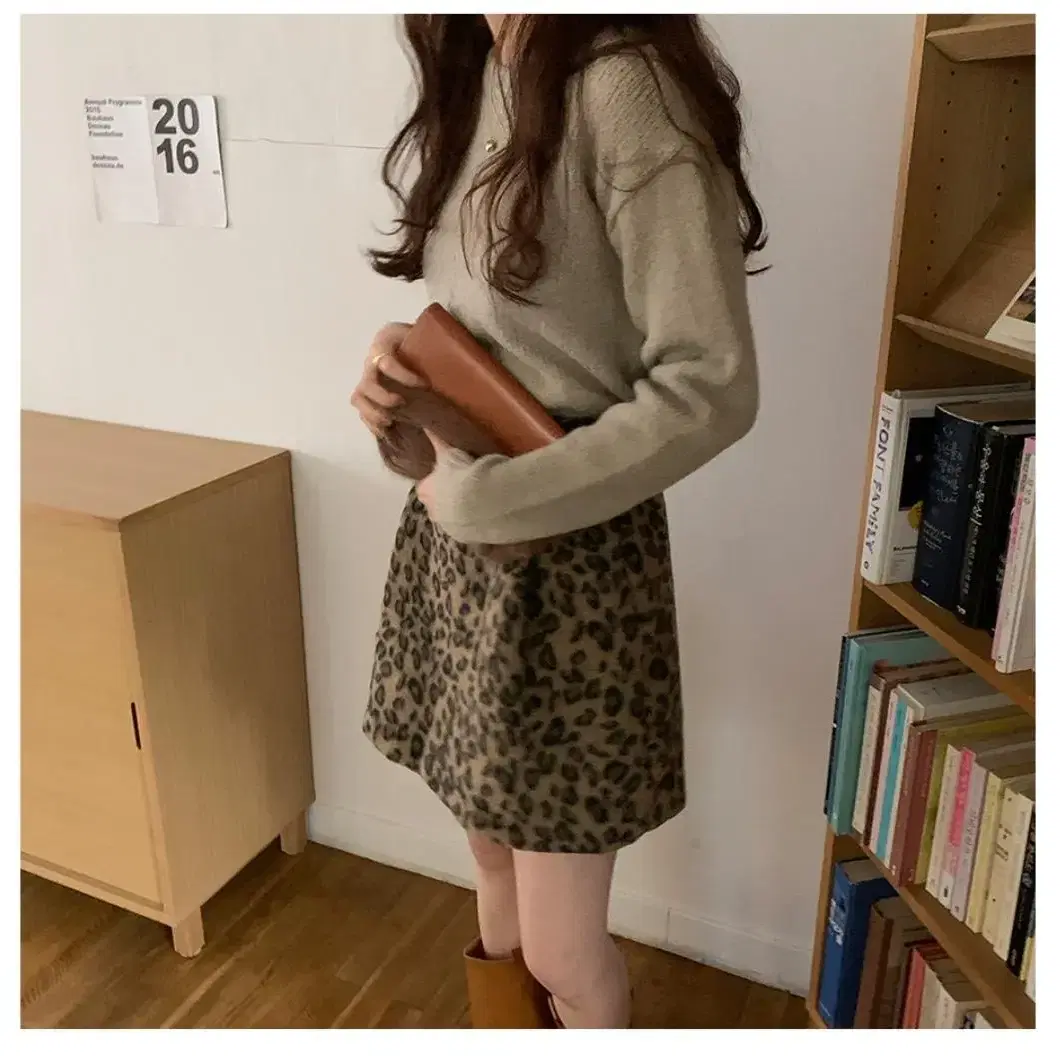 새상품) 코디세트 alex leopard skirts 레오파드 스커트(M