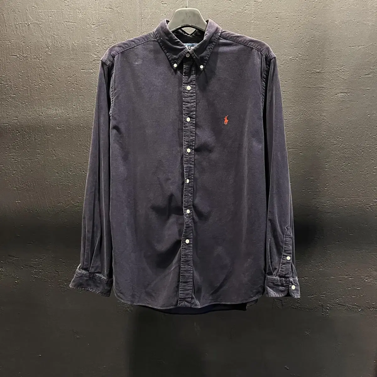 Polo Ralph Lauren Navy Logo Detail Classic Fit Heavy Cotton Shirt