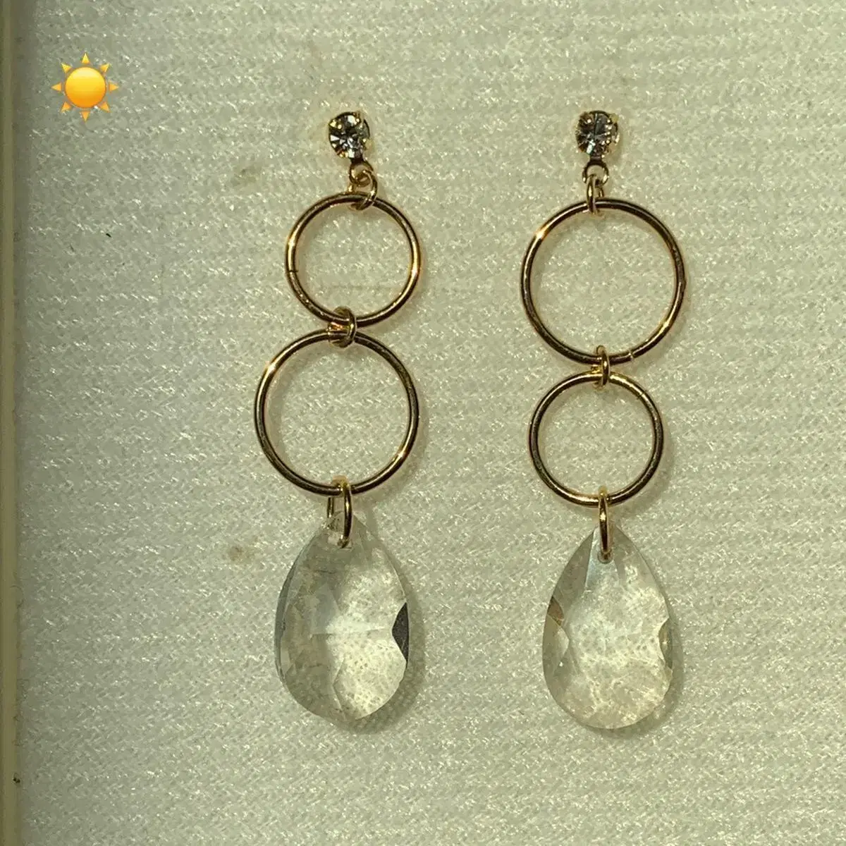 [New Products] krystal Water Drop Earrings