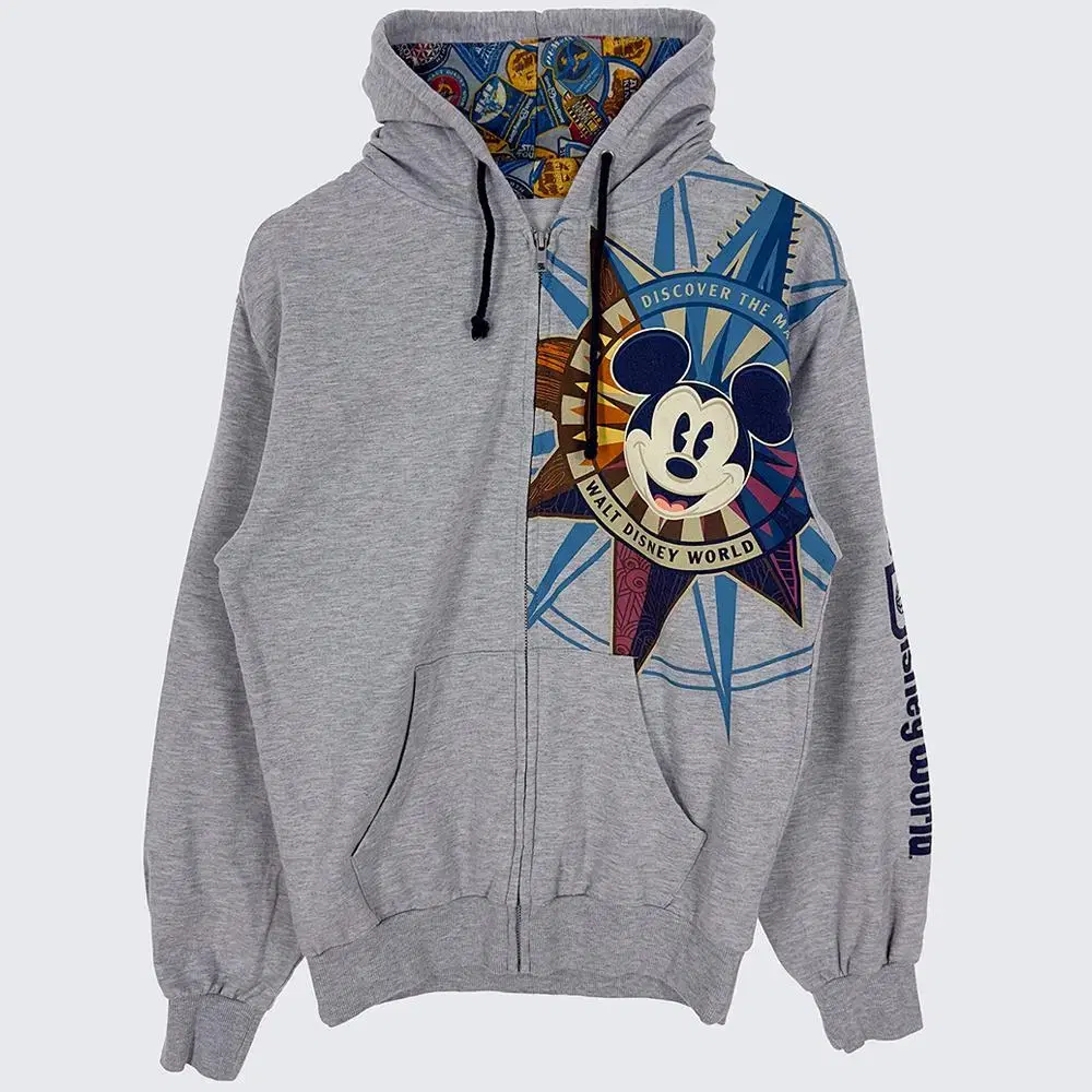 [Men's 90] Disney Mickey Mouse Hooded Zip-up Jacket Cotton Poly (19031)