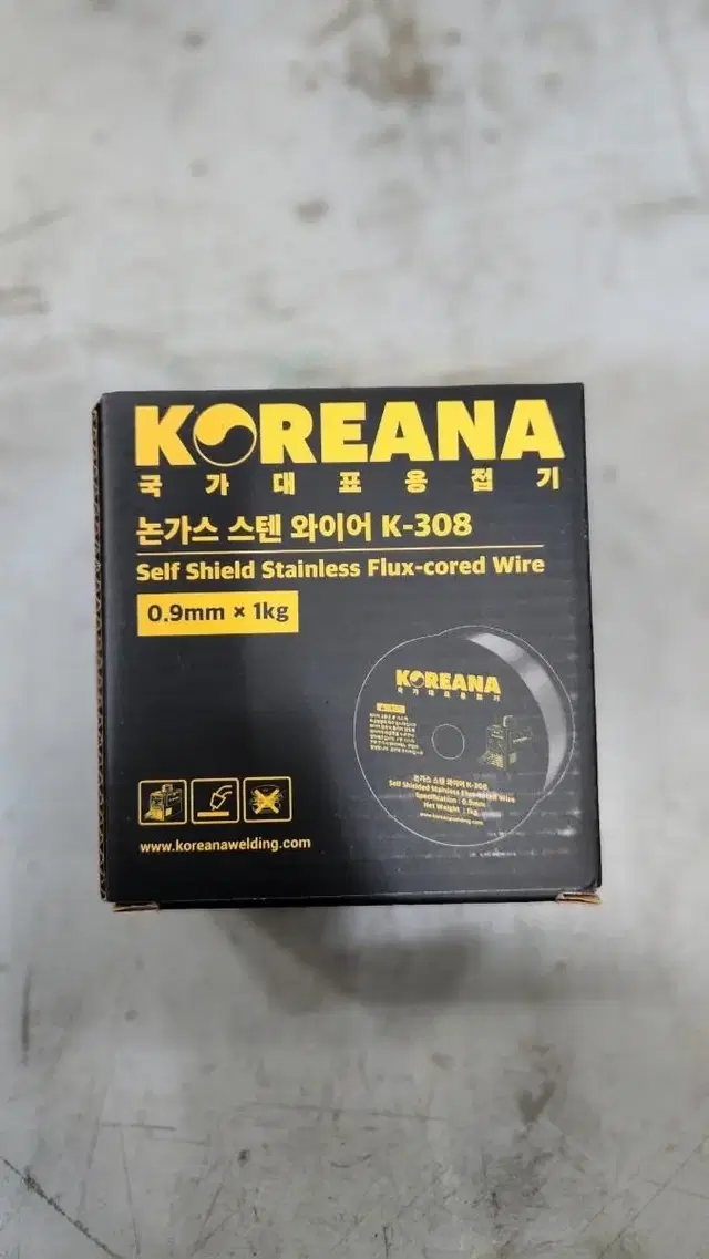 코리아나 논가스 용접기 스덴 와이어 k-308 0.9mm 1kg