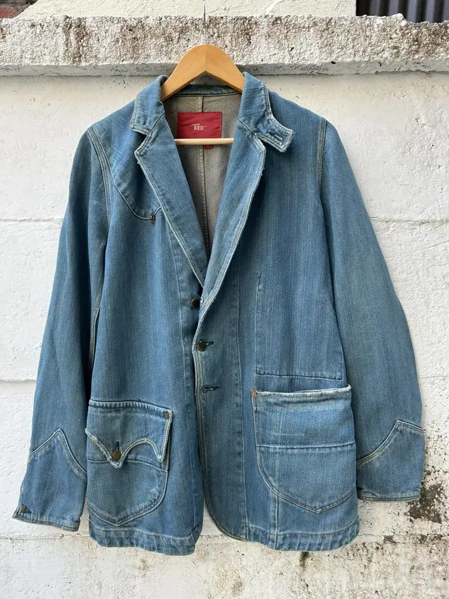 00s LVC Levi's Red Line Asymmetrical Denim Coat 95 / 66