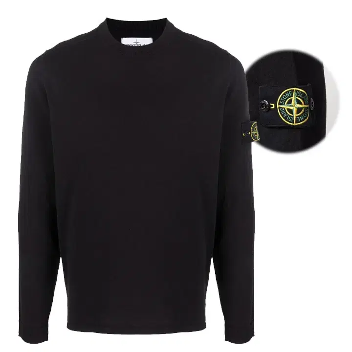 [STONE] New Waffen Patch Crewneck Cotton Knit 7615532B9 V0020