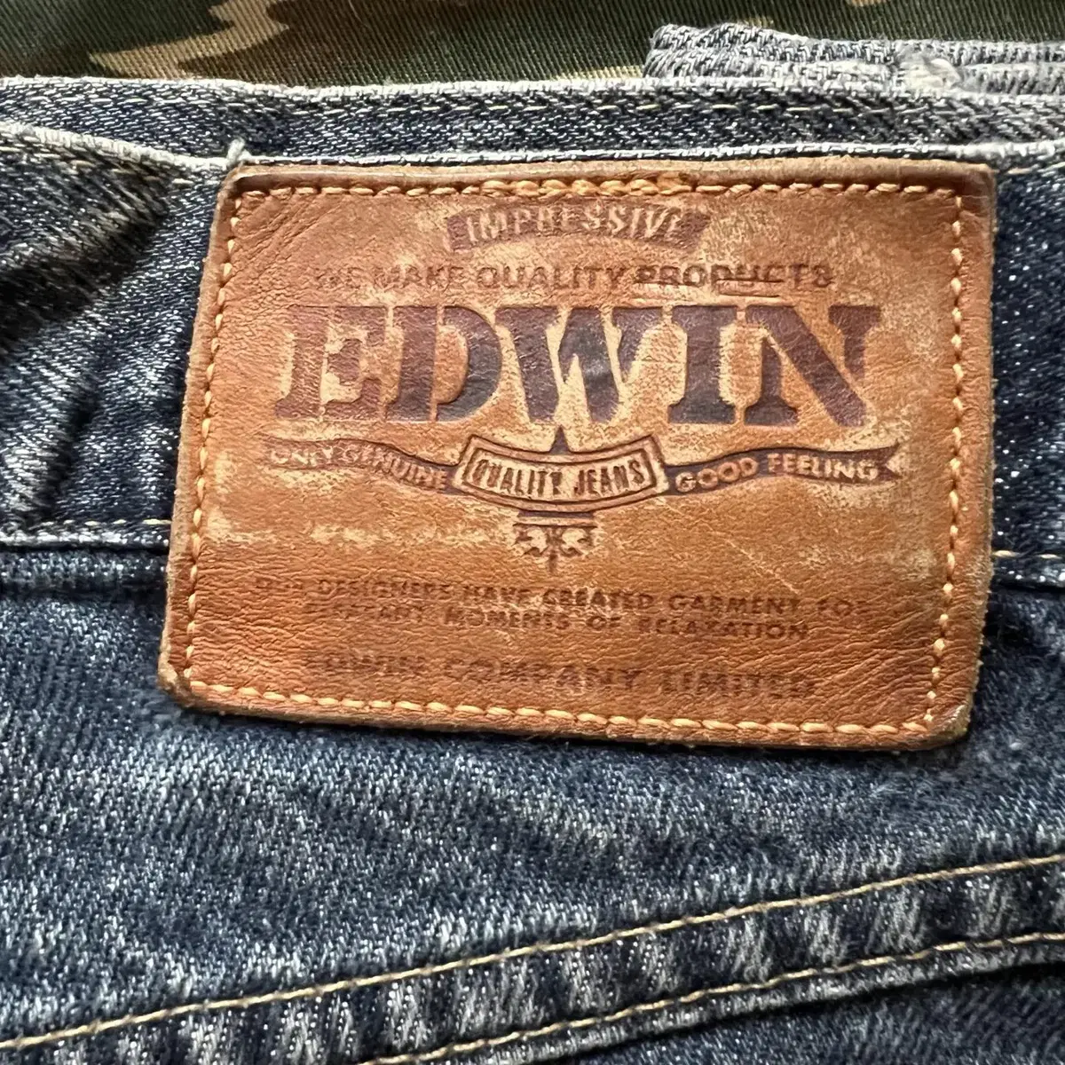 EDWIN DENIM PANTS 29SIZE PURE COTTON