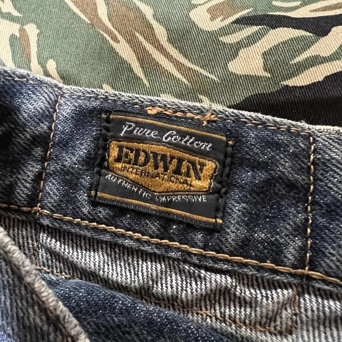 EDWIN DENIM PANTS 29SIZE PURE COTTON