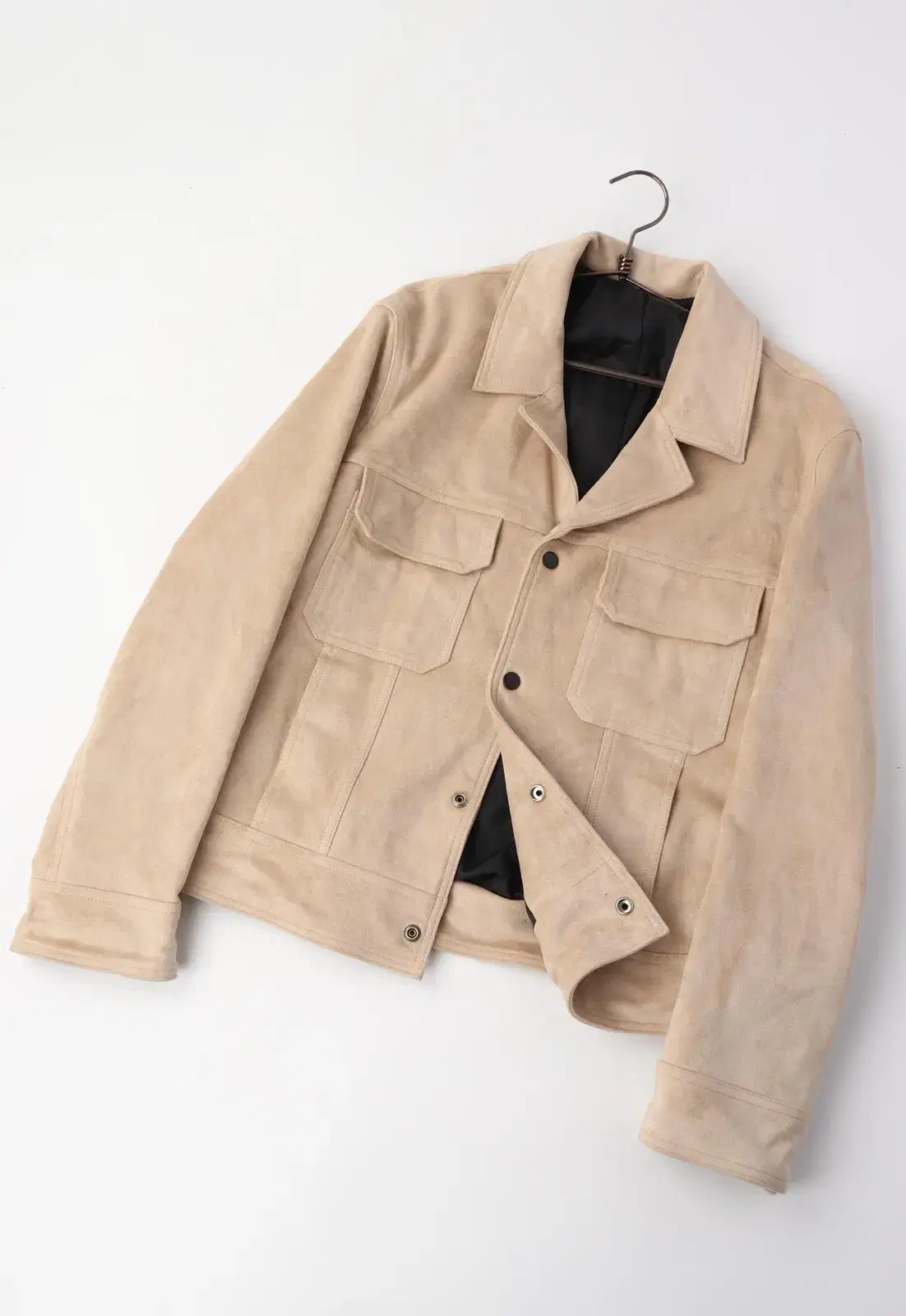 Lowell calf suede and calfskin jacket (100)