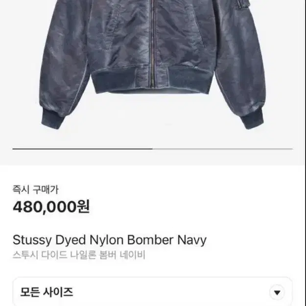 스투시 Dyed Nylon Bomber L