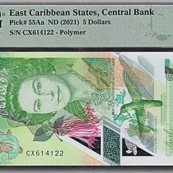 *상품번호 E-20*East Caribbean 5dollars pmg70